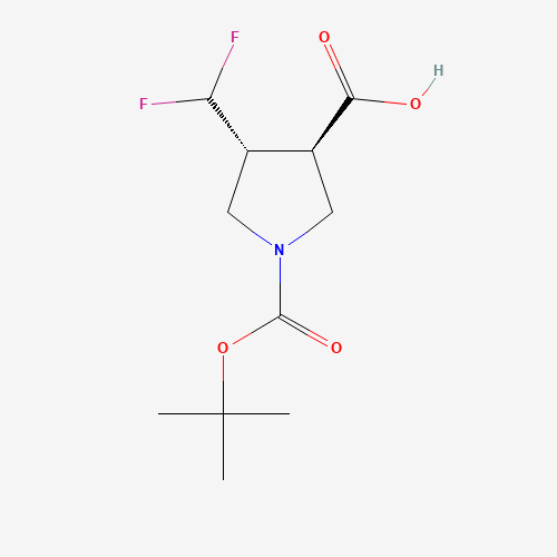 Rel-(3S,4S)-1-(tert-butoxycarbonyl)-4-(difluoromethyl)pyrrolidine-3-carboxylic acid