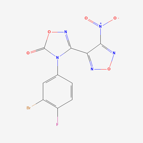 4-(3-bromo-4-fluorophenyl)-3-(4-nitro-1,2,5-oxadiazol-3-yl)-4,5-dihydro-1,2,4-oxadiazol-5-one