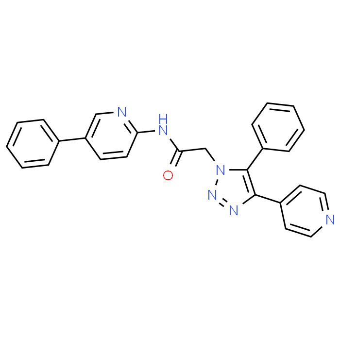 2-(5-Phenyl-4-(pyridin-4-yl)-1H-1,2,3-triazol-1-yl)-N-(5-phenylpyridin-2-yl)acetamide