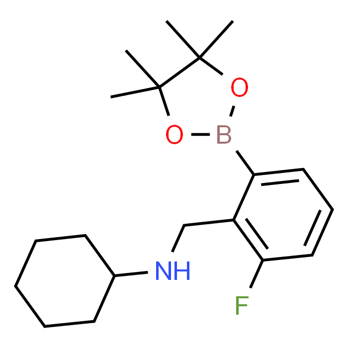 N-(2-Fluoro-6-(4,4,5,5-tetramethyl-1,3,2-dioxaborolan-2-yl)benzyl)cyclohexanamine - Achmem