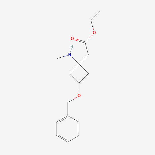 Ethyl 2-(3-(benzyloxy)-1-(methylamino)cyclobutyl)acetate