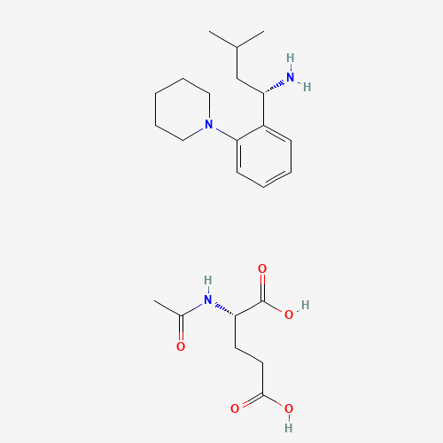 (S)-3-Methyl-1-(2-piperidinophenyl)butylamine N-Acetyl-L-glutamate