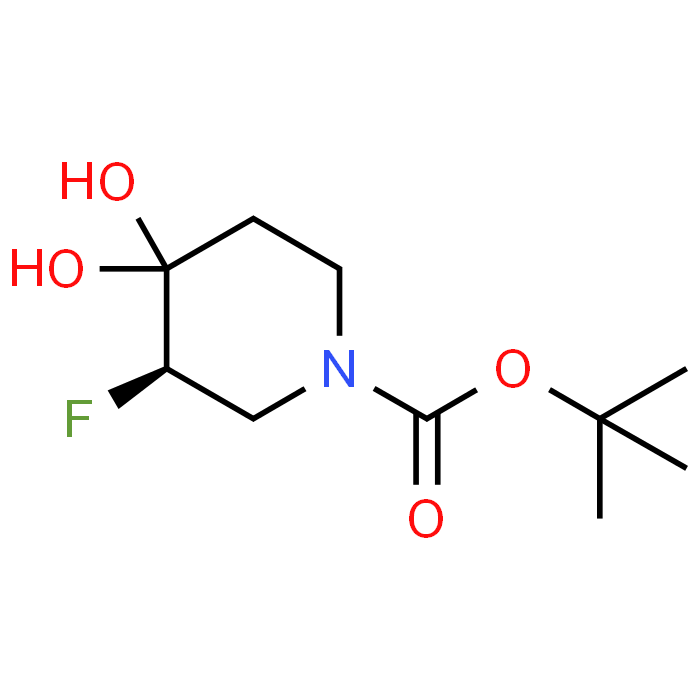tert-Butyl (R)-3-fluoro-4,4-dihydroxypiperidine-1-carboxylate