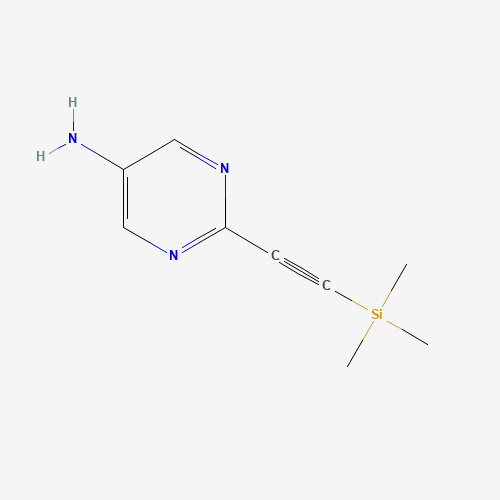 2-((Trimethylsilyl)ethynyl)pyrimidin-5-amine