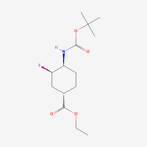 Ethyl (1S,3R,4S)-4-((tert-butoxycarbonyl)amino)-3-fluorocyclohexane-1-carboxylate