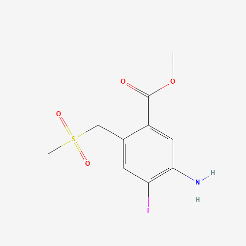 Methyl 5-amino-4-iodo-2-((methylsulfonyl)methyl)benzoate