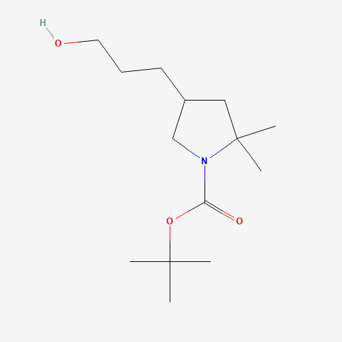 tert-Butyl 4-(3-hydroxypropyl)-2,2-dimethylpyrrolidine-1-carboxylate