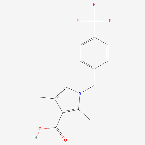2,4-Dimethyl-1-(4-(trifluoromethyl)benzyl)-1H-pyrrole-3-carboxylic acid