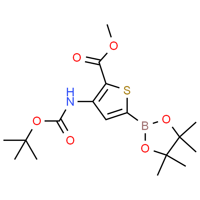 Methyl 3-((tert-butoxycarbonyl)amino)-5-(4,4,5,5-tetramethyl-1,3,2-dioxaborolan-2-yl)thiophene-2-carboxylate - Achmem