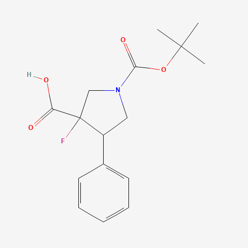 1-(tert-Butoxycarbonyl)-3-fluoro-4-phenylpyrrolidine-3-carboxylic acid