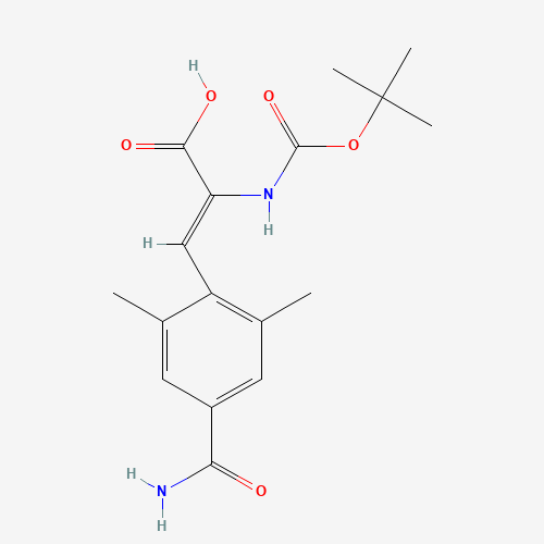2-((tert-Butoxycarbonyl)amino)-3-(4-carbamoyl-2,6-dimethylphenyl)acrylic acid