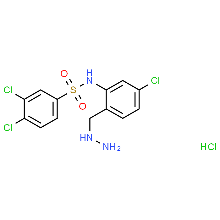 3,4-Dichloro-N-(5-chloro-2-(hydrazinylmethyl)phenyl)benzenesulfonamide hydrochloride