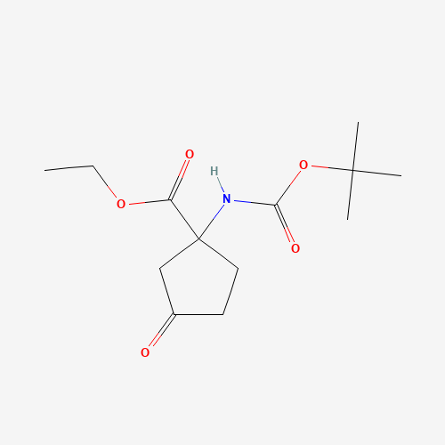 Ethyl 1-((tert-butoxycarbonyl)amino)-3-oxocyclopentane-1-carboxylate