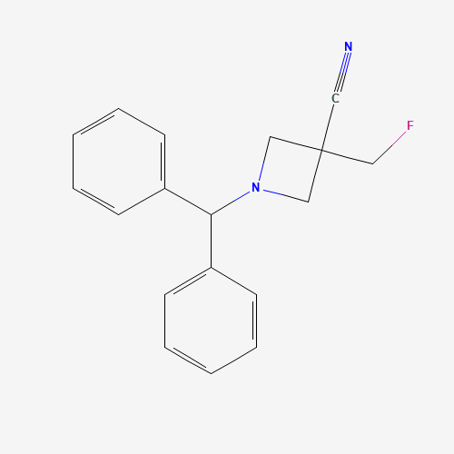 1-Benzhydryl-3-(fluoromethyl)azetidine-3-carbonitrile