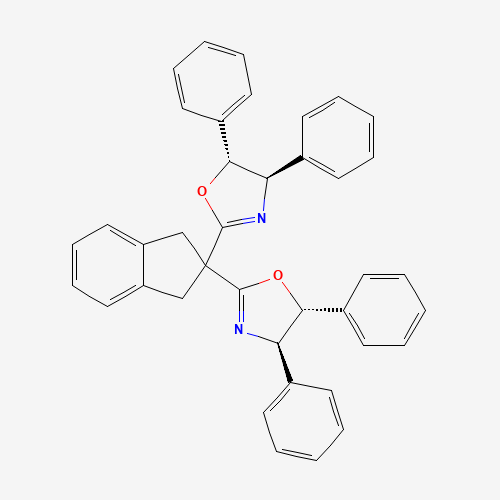 (4R,4'R,5R,5'R)-2,2'-(2,3-Dihydro-1H-indene-2,2-diyl)bis(4,5-diphenyl-4,5-dihydrooxazole)