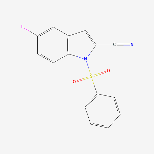 5-Iodo-1-(phenylsulfonyl)-1H-indole-2-carbonitrile