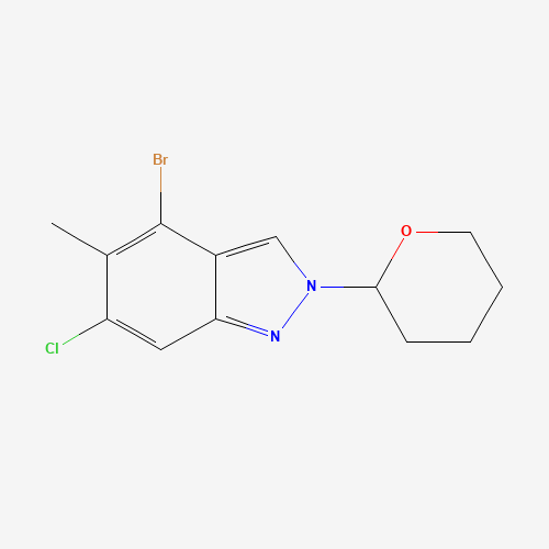 4-Bromo-6-chloro-5-methyl-2-(tetrahydro-2H-pyran-2-yl)-2H-indazole