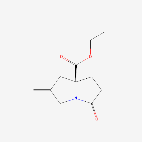 Ethyl (S)-2-methylene-5-oxotetrahydro-1H-pyrrolizine-7a(5H)-carboxylate