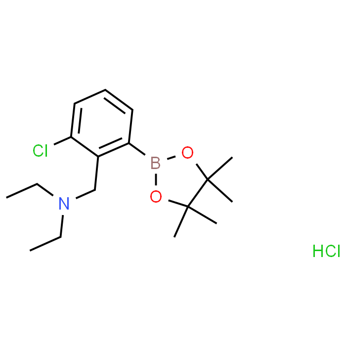 N-(2-Chloro-6-(4,4,5,5-tetramethyl-1,3,2-dioxaborolan-2-yl)benzyl)-N-ethylethanamine hydrochloride