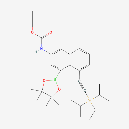 tert-Butyl (4-(4,4,5,5-tetramethyl-1,3,2-dioxaborolan-2-yl)-5-((triisopropylsilyl)ethynyl)naphthalen-2-yl)carbamate