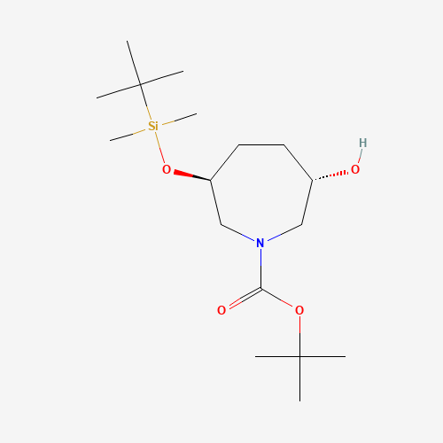 tert-Butyl (3S,6S)-3-((tert-butyldimethylsilyl)oxy)-6-hydroxyazepane-1-carboxylate