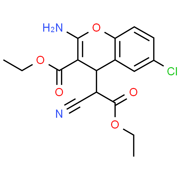 Ethyl 2-amino-6-chloro-4-(1-cyano-2-ethoxy-2-oxoethyl)-4H-chromene-3-carboxylate