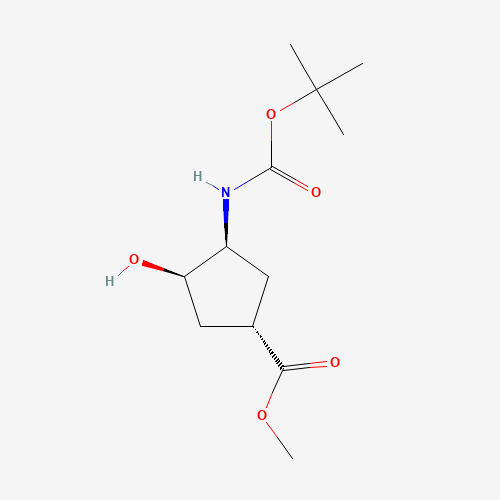 (1S,3S,4R)-Methyl 3-((tert-butoxycarbonyl)amino)-4-hydroxycyclopentanecarboxylate
