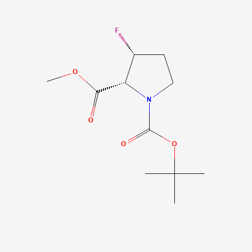 1-(tert-Butyl) 2-methyl (2R,3R)-3-fluoropyrrolidine-1,2-dicarboxylate
