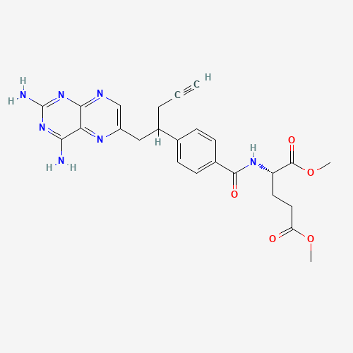 (2S)-dimethyl 2-(4-(1-(2,4-diaminopteridin-6-yl)pent-4-yn-2-yl)benzamido)pentanedioate