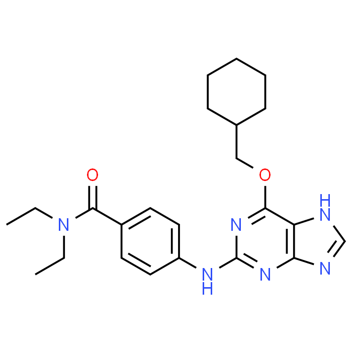 4-((6-(Cyclohexylmethoxy)-7H-purin-2-yl)amino)-N,N-diethylbenzamide