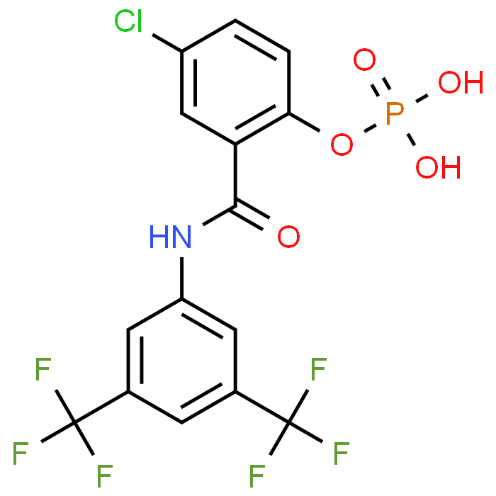 2-((3,5-Bis(trifluoromethyl)phenyl)carbamoyl)-4-chlorophenyl dihydrogen phosphate