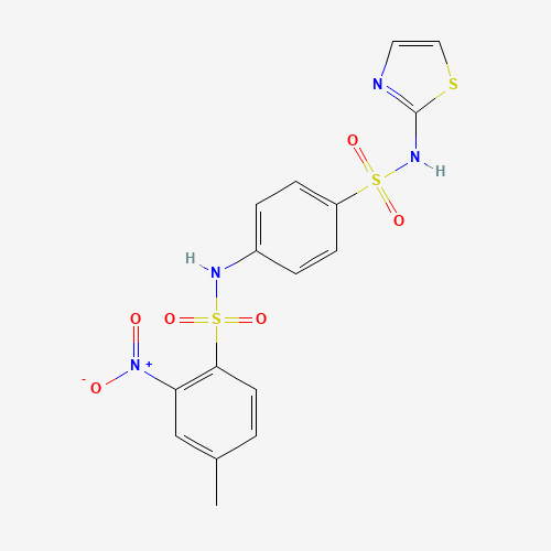 4-Methyl-2-nitro-N-(4-(N-(thiazol-2-yl)sulfamoyl)phenyl)benzenesulfonamide