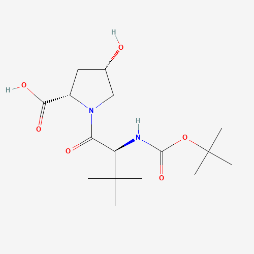 (2S,4S)-1-((S)-2-((tert-Butoxycarbonyl)amino)-3,3-dimethylbutanoyl)-4-hydroxypyrrolidine-2-carboxylic acid