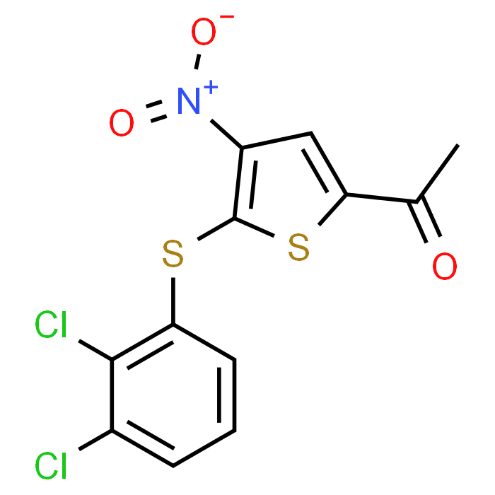 1-(5-((2,3-Dichlorophenyl)thio)-4-nitrothiophen-2-yl)ethan-1-one