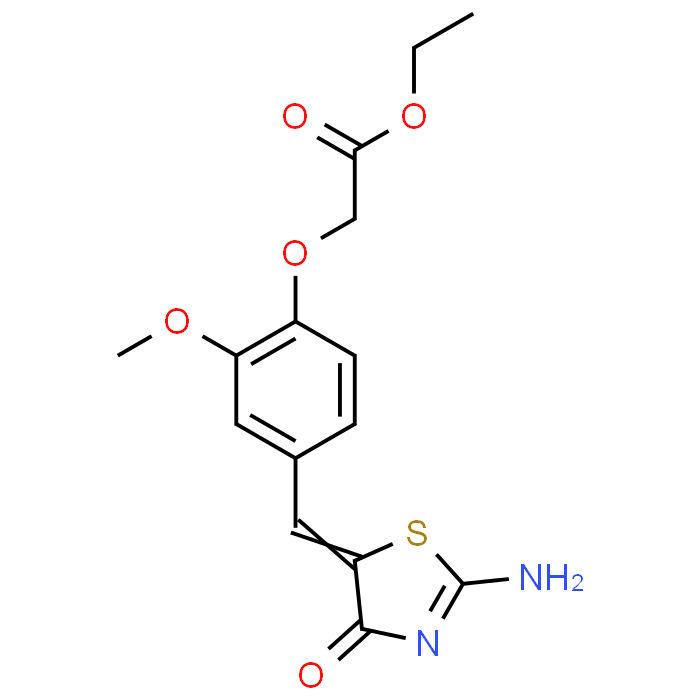 Ethyl 2-(4-((2-amino-4-oxothiazol-5(4H)-ylidene)methyl)-2-methoxyphenoxy)acetate