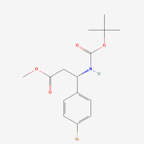 Methyl (S)-3-(4-bromophenyl)-3-((tert-butoxycarbonyl)amino)propanoate