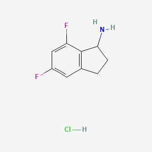 5,7-Difluoro-2,3-dihydro-1H-inden-1-amine hydrochloride