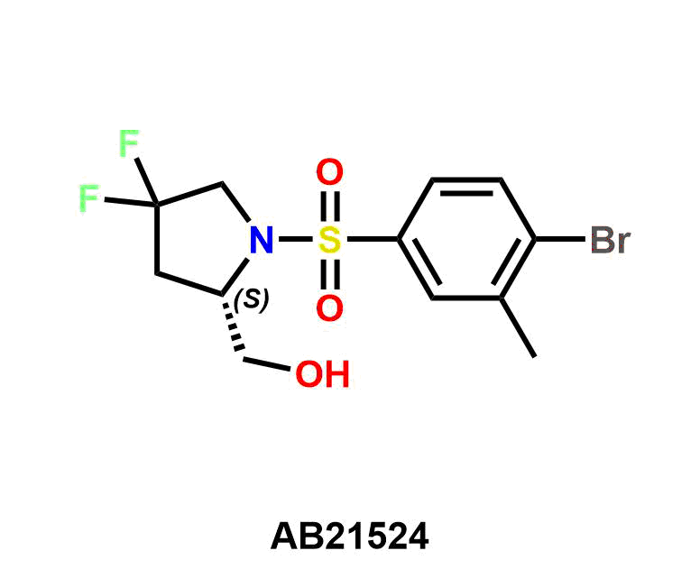 (S)-(1-((4-Bromo-3-methylphenyl)sulfonyl)-4,4-difluoropyrrolidin-2-yl)methanol