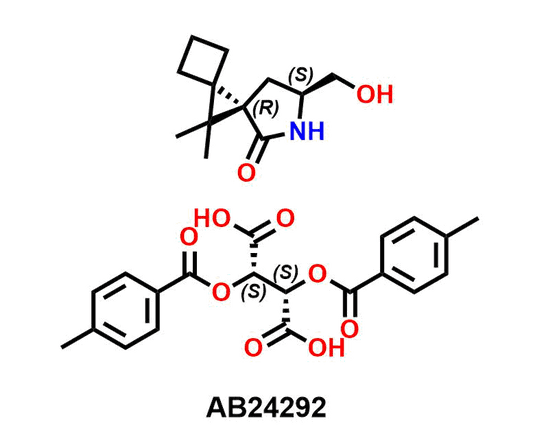 (5R,8S)-8-(Hydroxymethyl)-10,10-dimethyl-7-azadispiro[3.0.4.1]decan-6-one (2S,3S)-2,3-bis[(4-methylbenzoyl)oxy]succinic acid