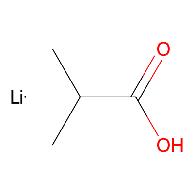 Propanoic acid, 2-methyl-, lithium salt