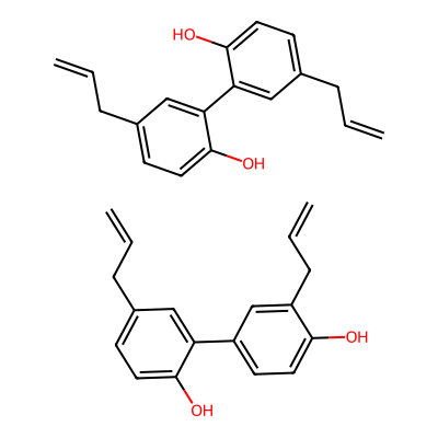 3',5-Diallyl-[1,1'-biphenyl]-2,4'-diol compound with 5,5'-diallyl-[1,1'-biphenyl]-2,2'-diol (1:1)