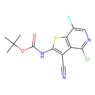 tert-Butyl (4-chloro-3-cyano-7-fluorothieno[3,2-c]pyridin-2-yl)carbamate