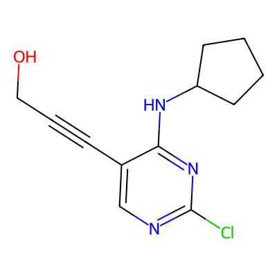 3-[2-Chloro-4-(cyclopentylamino)-5-pyrimidinyl]-2-propyn-1-ol
