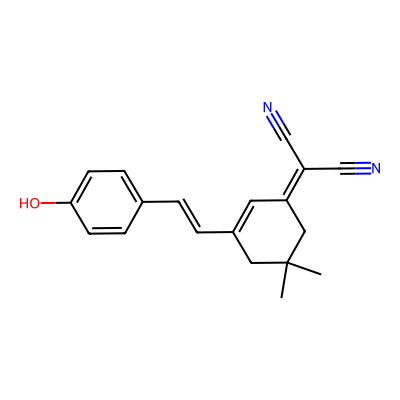 (E)-2(3-(4-Hydroxystyryl)-5,5-dimethyl-2-cyclohexenyl-1-ylidene)malononitrile