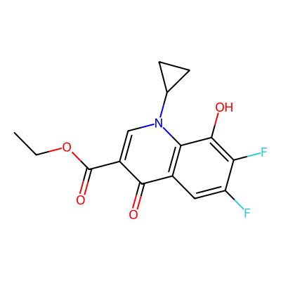 1-Cyclopropyl-6,7-difluoro-1,4-dihydro-8-hydroxy-4-oxo-3-quinolinecarboxylic Acid Ethyl Ester  (Moxifloxacin Impurity）