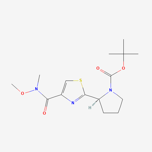 tert-Butyl (S)-2-(4-(methoxy(methyl)carbamoyl)thiazol-2-yl)pyrrolidine-1-carboxylate