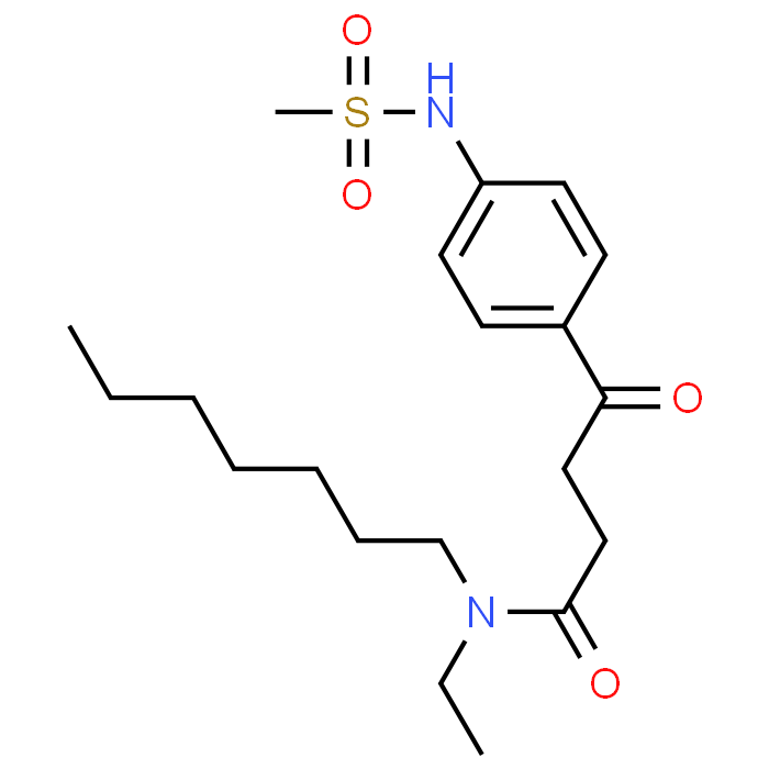 N-Ethyl-N-heptyl-4-(4-(methylsulfonamido)phenyl)-4-oxobutanamide