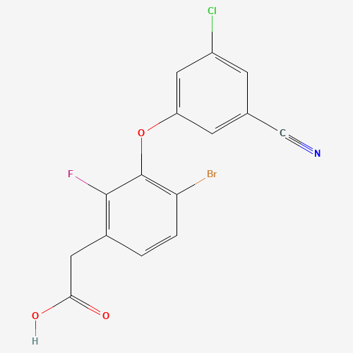 2-(4-Bromo-3-(3-chloro-5-cyanophenoxy)-2-fluorophenyl)acetic acid