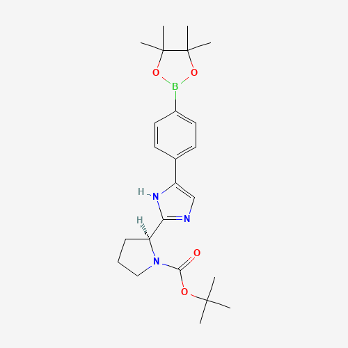 (S)-tert-Butyl 2-(5-(4-(4,4,5,5-tetramethyl-1,3,2-dioxaborolan-2-yl)phenyl)-1H-imidazol-2-yl)pyrrolidine-1-carboxylate
