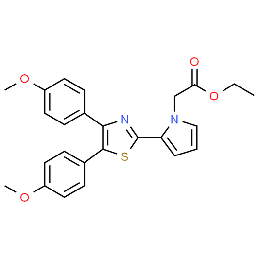 Ethyl 2-(2-(4,5-bis(4-methoxyphenyl)thiazol-2-yl)-1H-pyrrol-1-yl)acetate